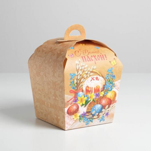 Коробка для кулича «С Великой Пасхой», 17 х 17 х 26 см