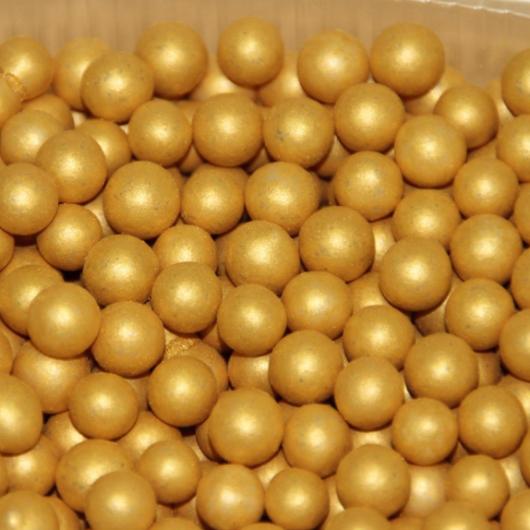Сахарный жемчуг Желтый  перламутр 10 мм