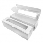 Коробка для макарун на 6 шт 19 см*5 см*5 см белая																						