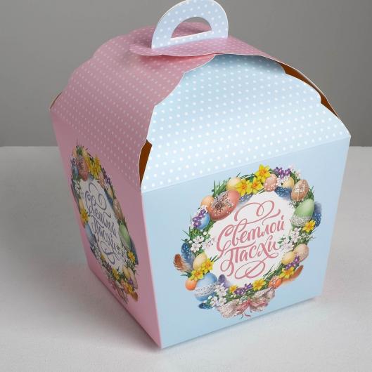 Коробка для кулича «Светлой Пасхи1», 17 х 17 х 26 см