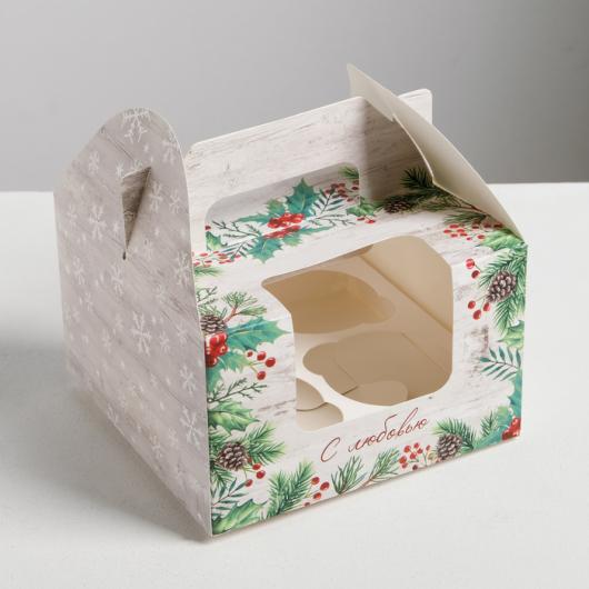 Коробка на 4 капкейка 