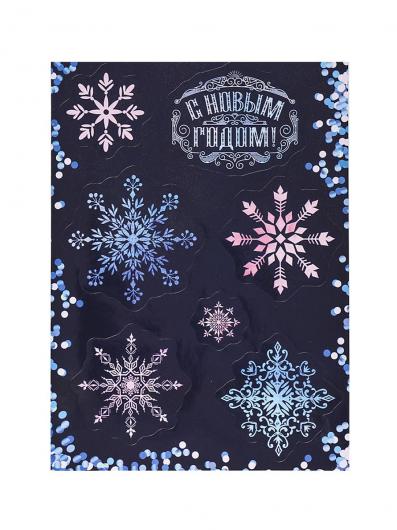 Бумажные наклейки «Морозный узор», 11 х 18 см