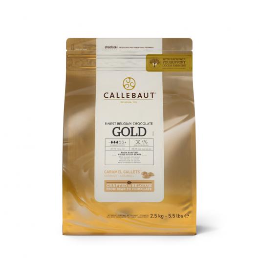 Callebaut Шоколад белый со вкусом карамели Gold  30,4% 2,5 кг