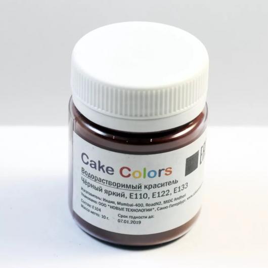 Краситель водорастворимый черный яркий Cake Colors 10 гр