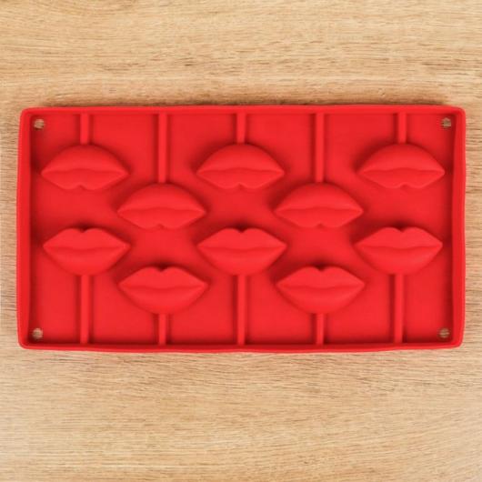 Форма для леденцов и мороженого, 10 ячеек, 18,5х16х1 см 