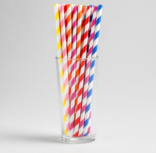 Трубочки для коктейля, набор 25 шт., цвета МИКС