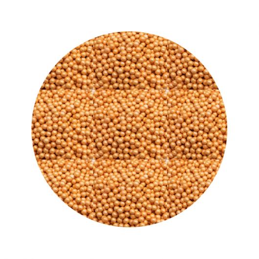 Сахарный жемчуг Абрикосовый  перламутр 5 мм