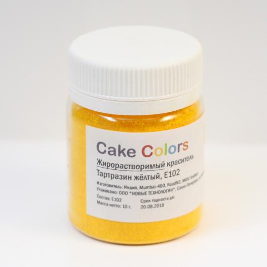 Краситель жирорастворимый  тартазин желтый Cake Colors