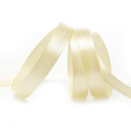 Лента атласная 1,2 см кремовая