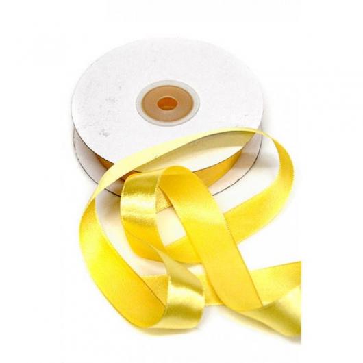 Лента атласная 1,2 см желтая 022