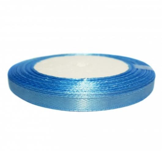 Лента атласная 0,6 см ярко голубой