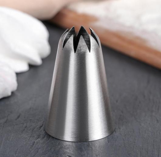 Насадка кондитерская «Закрытая звезда», d=3,4 см, вых. 1,2 см