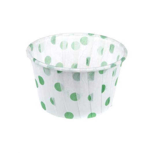 Капсулы капкейк 100 шт белый/зеленый горох