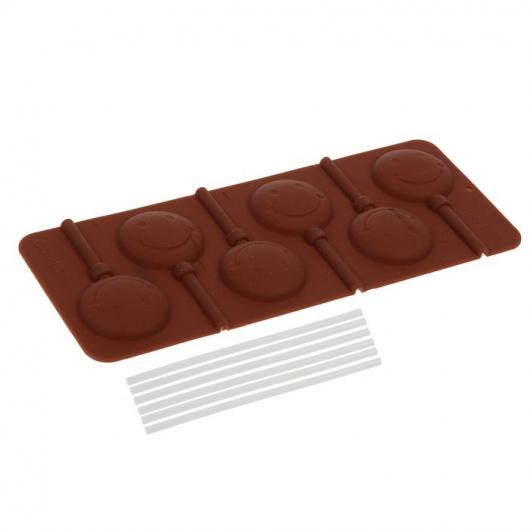 Форма для леденцов и мороженого, 6 ячеек, 24х9,5х1 см 