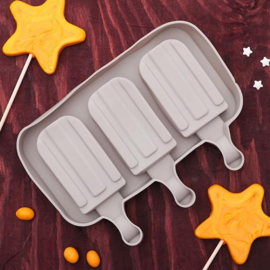 Форма для мороженого, 3 ячейки 19,5х14,5х2,5 см 