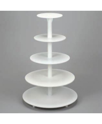 Подставка д/пирожных 5 ярусов белая