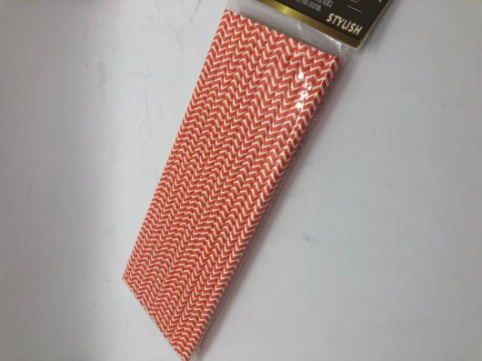 Набор палочек бумажных оранжевый орнамент 25 шт 