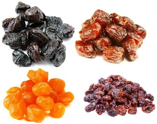 Цукаты (вишня, изюм, абрикос) 0,25 кг 