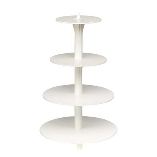 Подставка д/пирожных 4 яруса белая