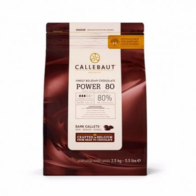 Callebaut Шоколад горький в галлетах 80% 2,5 кг