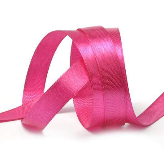 Лента атласная 1 см фуксия