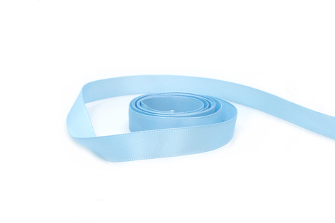Лента атласная 1 см ярко голубой
