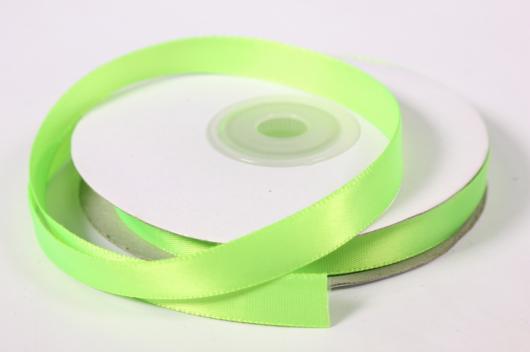 Лента атласная 1 см ярко зеленая