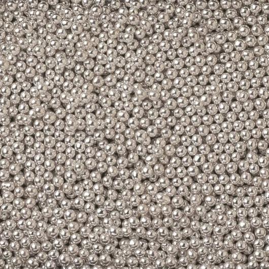 Сахарный жемчуг Серебро металик 3 мм