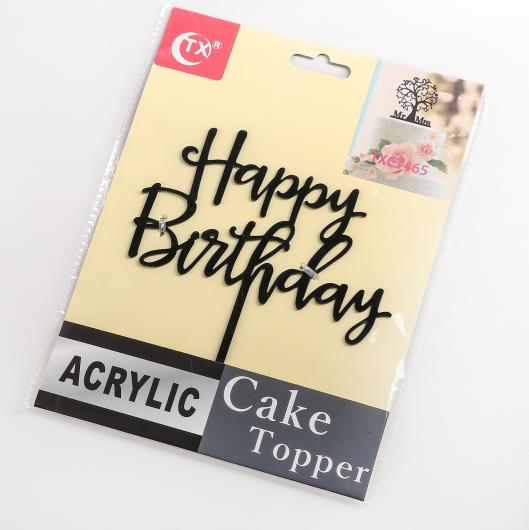 Топпер на торт «Праздник», 16,5×15 см, цвет чёрный