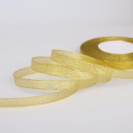 Лента парча 0,6 см золото