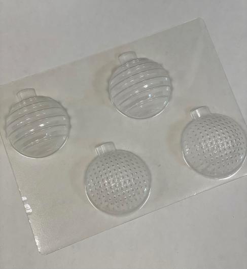 Форма для шоколада № 1 НОВОГОДНИЕ ШАРЫ 70 мм 4 шт