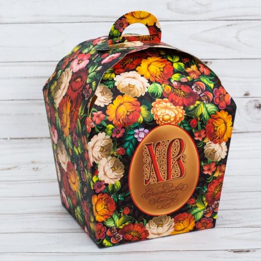 Коробка для кулича «Счастливой Пасхи», 14 × 14 × 21 см 