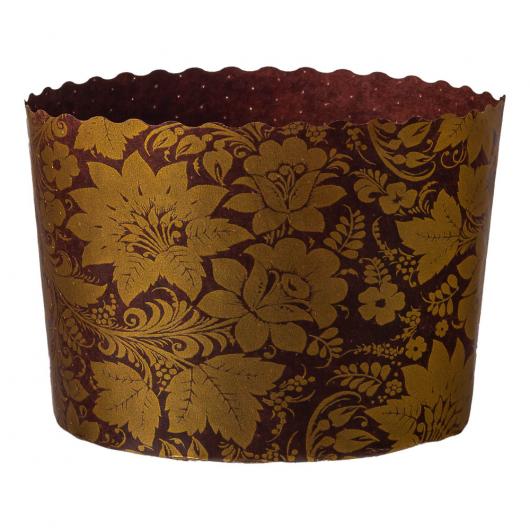 Форма бумажная для кулича d110, h85мм ЦВЕТЫ ПОДСОЛНУХ 300г