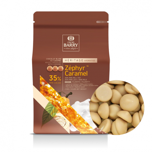 Callebaut Шоколад белый с карамелью ZÉPHYR 35%  2,5 кг
