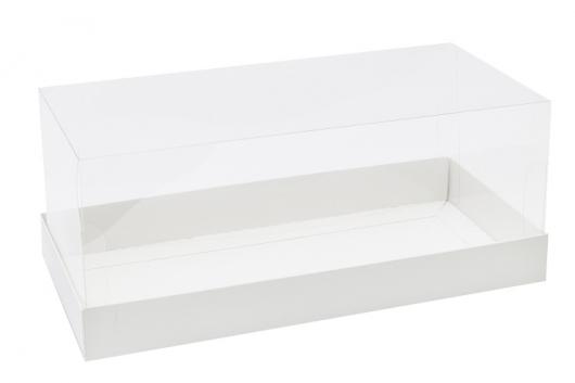 Коробка для рулета с прозрачной пластиковой крышкой. Р-р 255*120*105