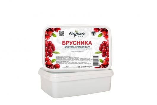 Пюре Organic-bar брусника 0,2 кг замороженное