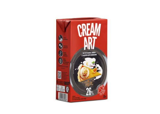 Растительные сливки Creamart пломбир 26% 1л