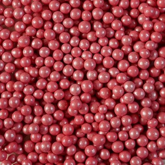 Сахарный жемчуг Малиновый  перламутр 5 мм