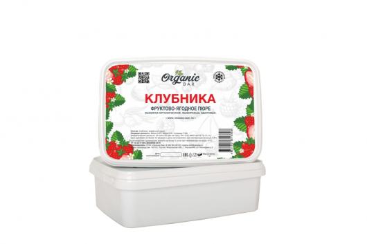 Пюре Organic-bar клубника 1 кг замороженное