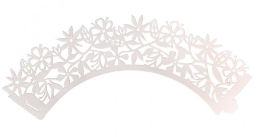 Форма бумажная бабочки и цветы 20 шт