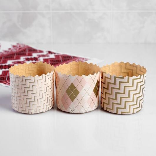 Форма бумажная для кулича РОМБИКИ d110xh85мм 300 гр