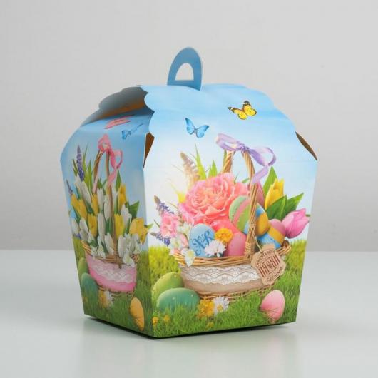 Коробка для кулича «Светлый праздник», 14 × 14 × 21 см