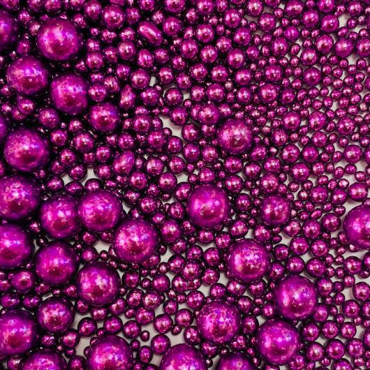 Шарики зеркальные, фуксия, микс