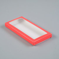 Коробка для шоколадки 17,1 х 8 х 1,4 см алый